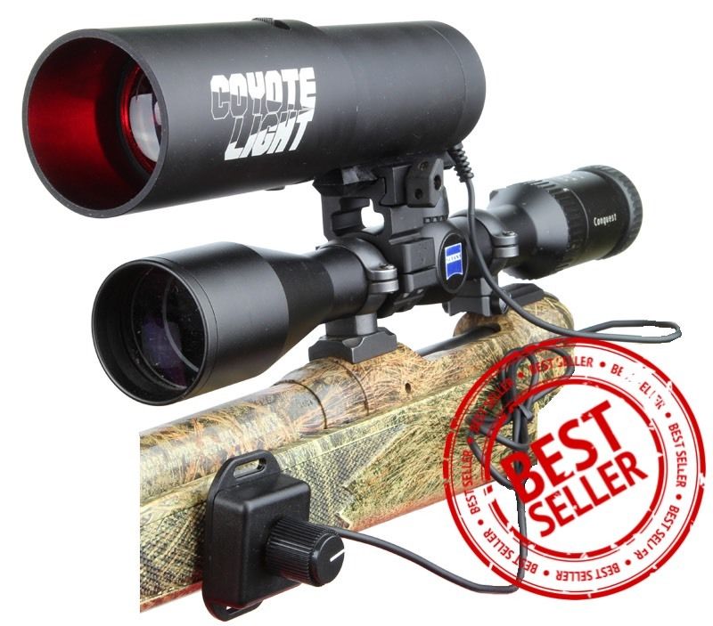 Green Red LED Coyote Predator Hunting Flashlight Rifle Mount Dot Sight For Hog 